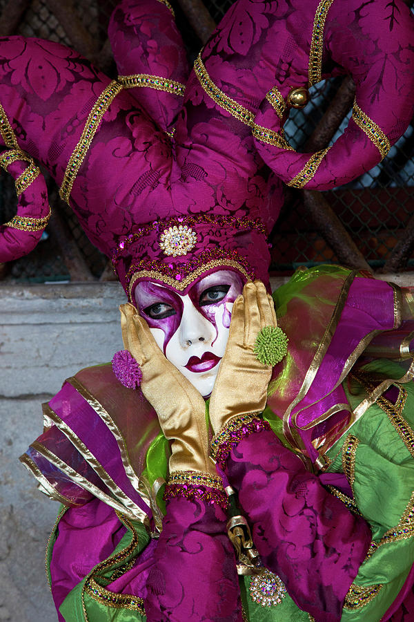 Carnival Photograph - Venice, Italy Mask And Costumes #51 by Darrell Gulin