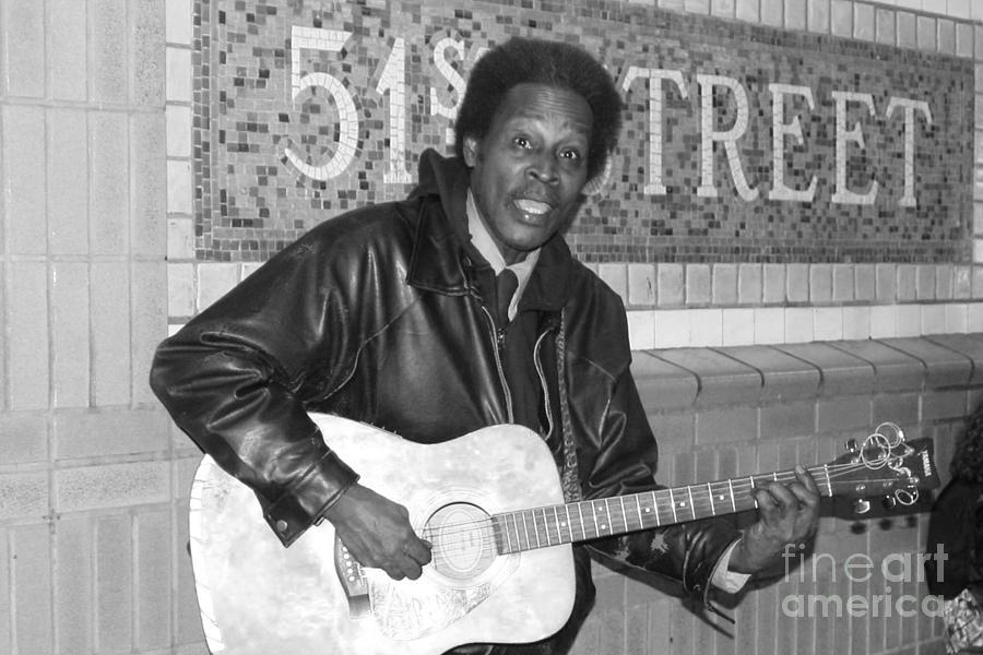 Music Photograph - 51st Street Subway Musician by John Telfer
