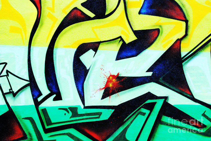 Abstract Photograph - Graffiti #52 by Luis Alvarenga