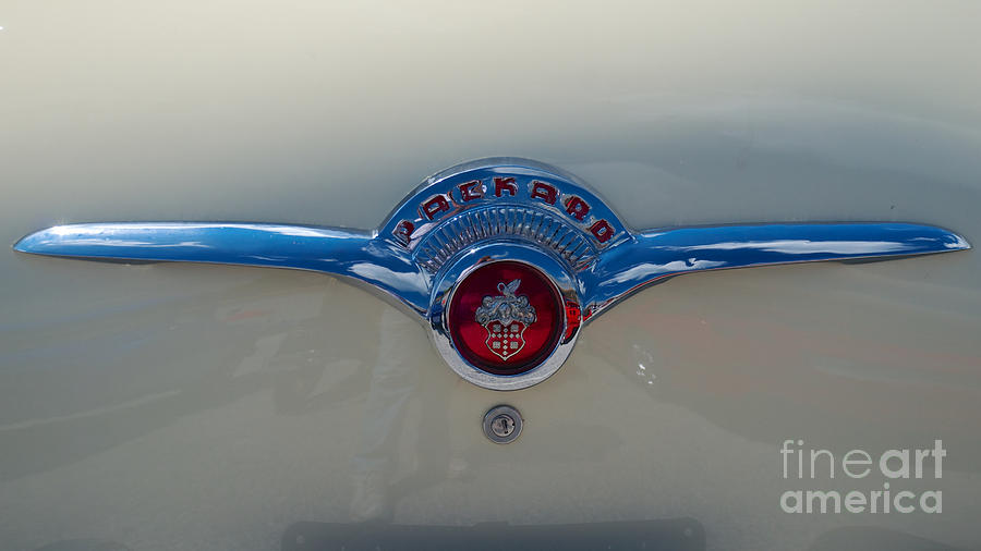 52 Packard Convertible Logo Photograph by Mark Dodd
