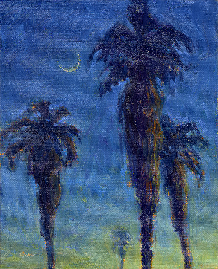 Hot Summer Palms Painting by Konnie Kim