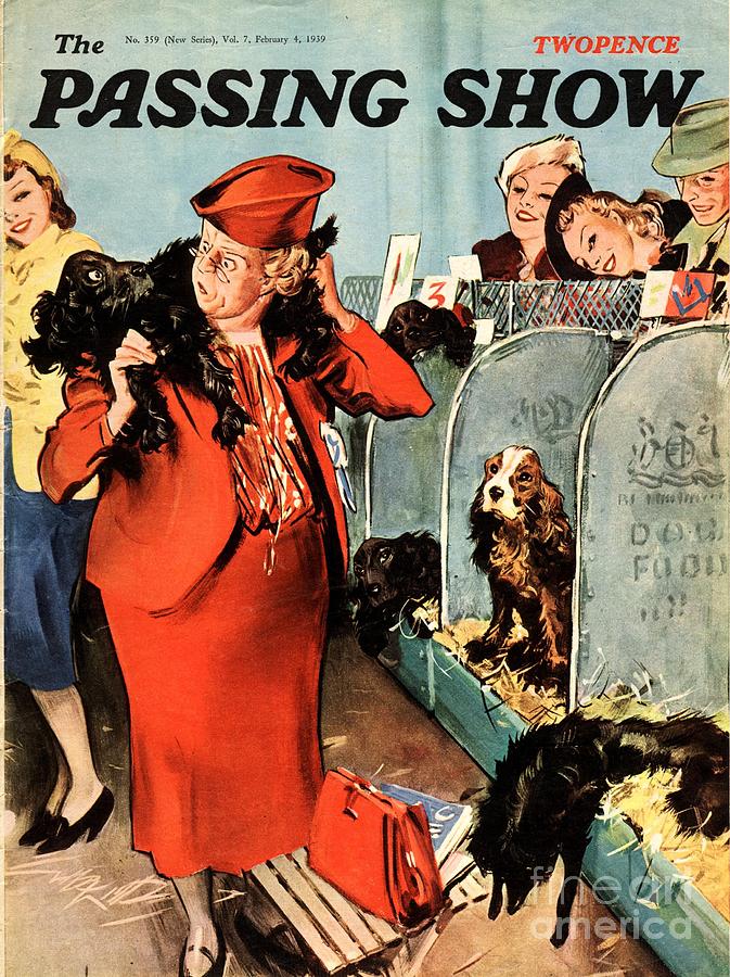 Dog Drawing - 1930s,uk,the Passing Show,magazine Cover #53 by The Advertising Archives