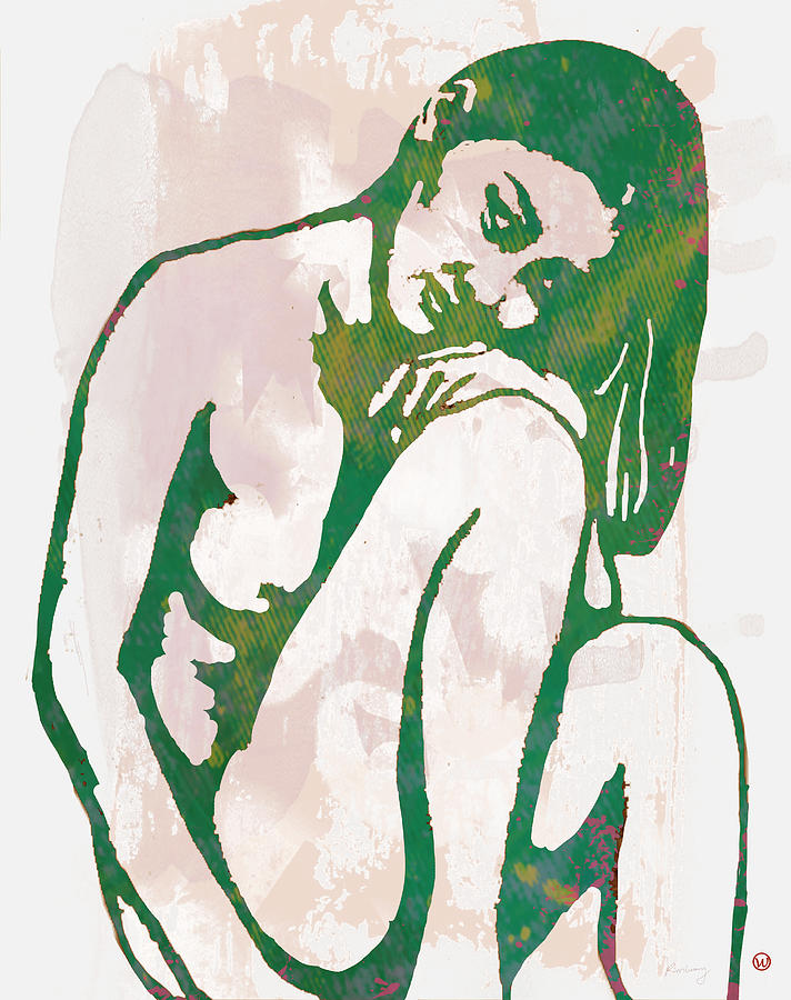 Nude Pop Stylised Art Poster Drawing By Kim Wang Fine Art America