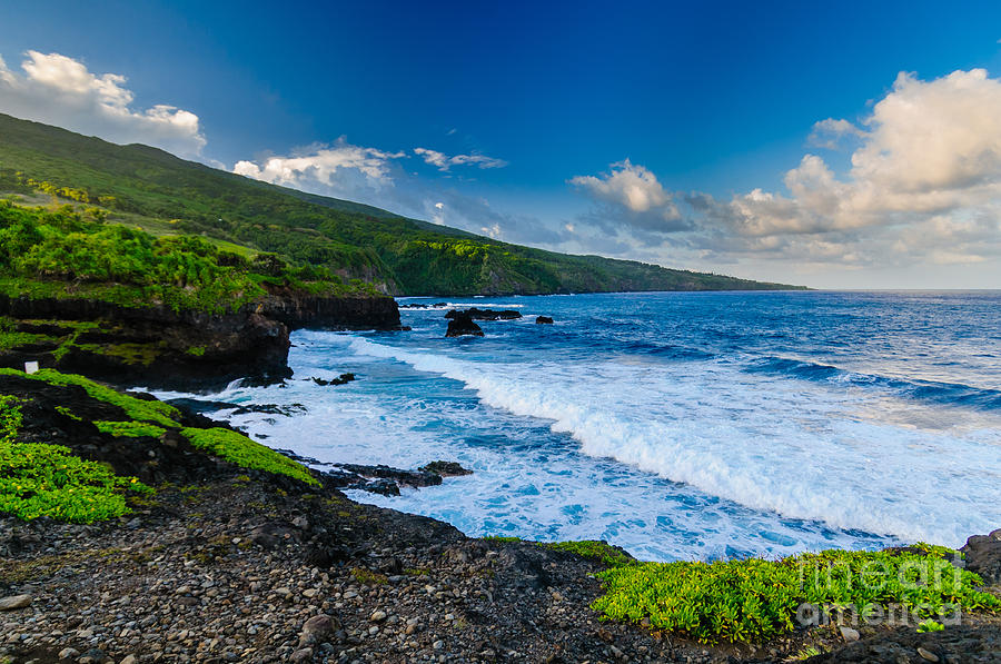 Spectacular ocean view on the Road to Hana Maui Hawaii USA #53 Photograph by Don Landwehrle