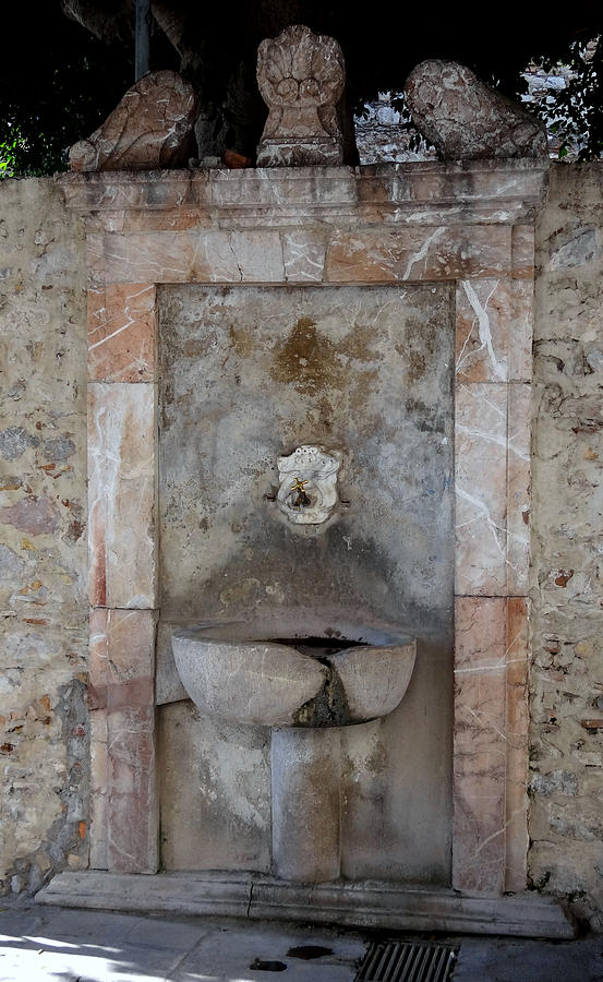 An Old Unused Fountain In Taormina Sicily Photograph