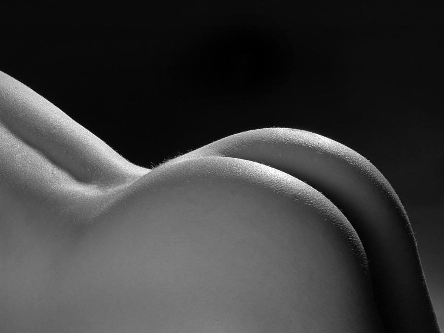 5399 Beautiful Curves Back and Butt in BW Photograph by Chris Maher