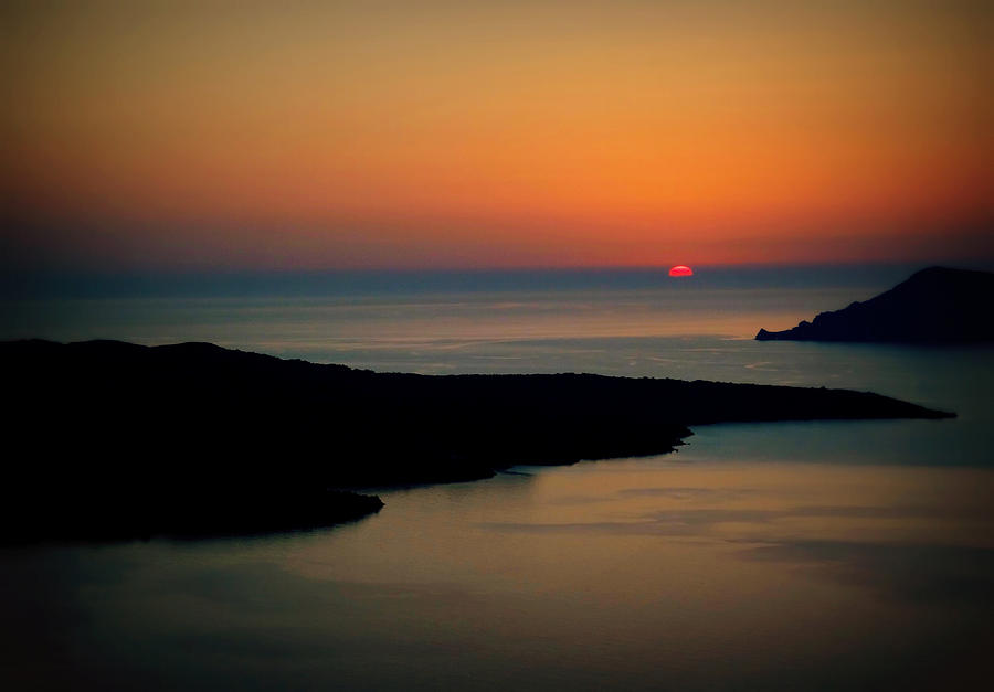 Sunset View From Santorini Greece Photograph by Rick Rosenshein