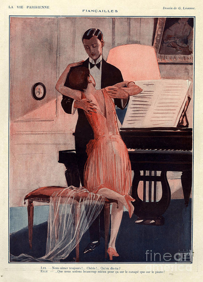 Music Drawing - 1920s France La Vie Parisienne Magazine #55 by The Advertising Archives