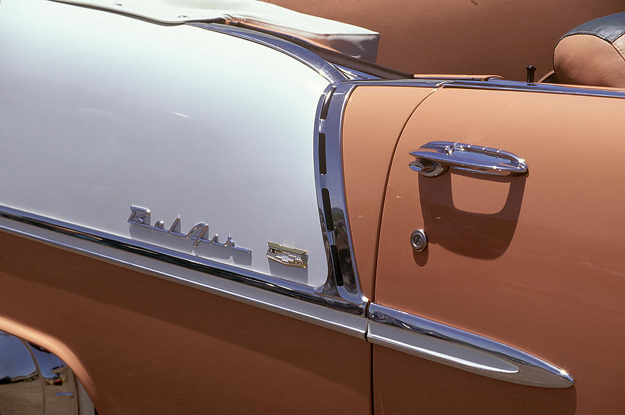 Vintage Photograph - 55 Chev Bel Air by Jim Cotton