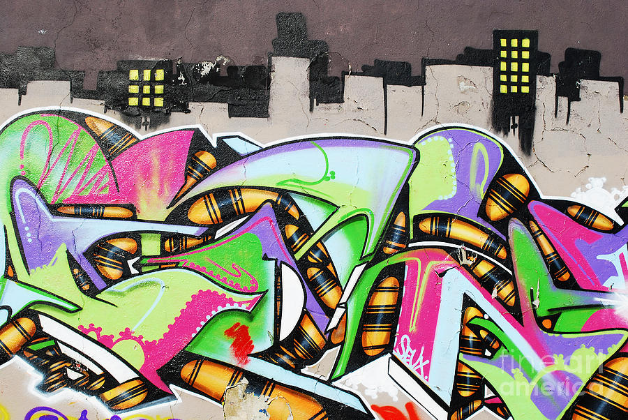 Abstract Photograph - Graffiti #55 by Luis Alvarenga