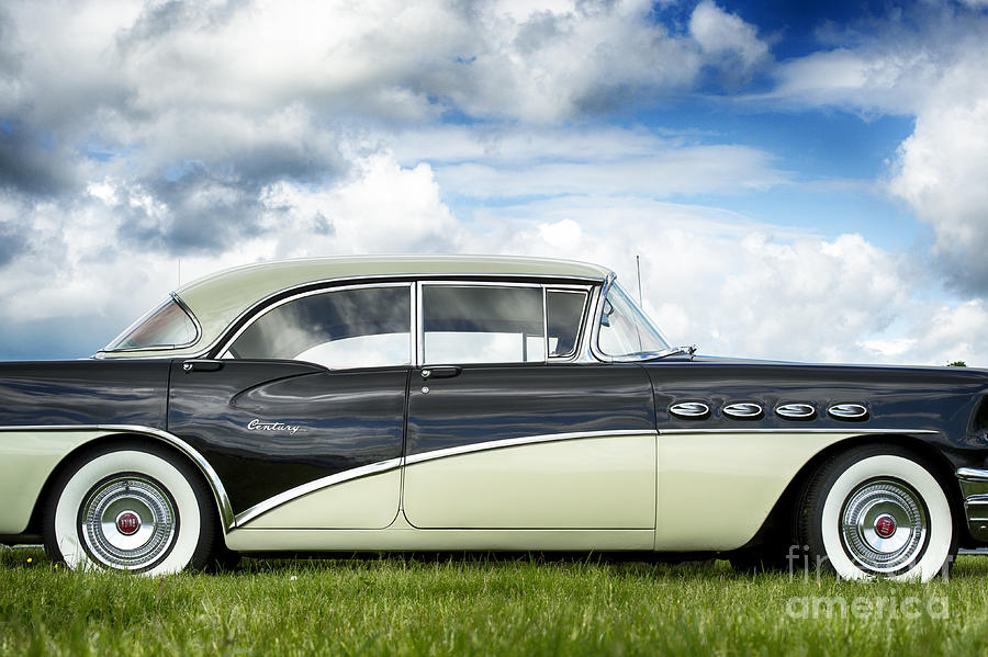Car Photograph - 56 Buick Century Riviera HDR by Tim Gainey