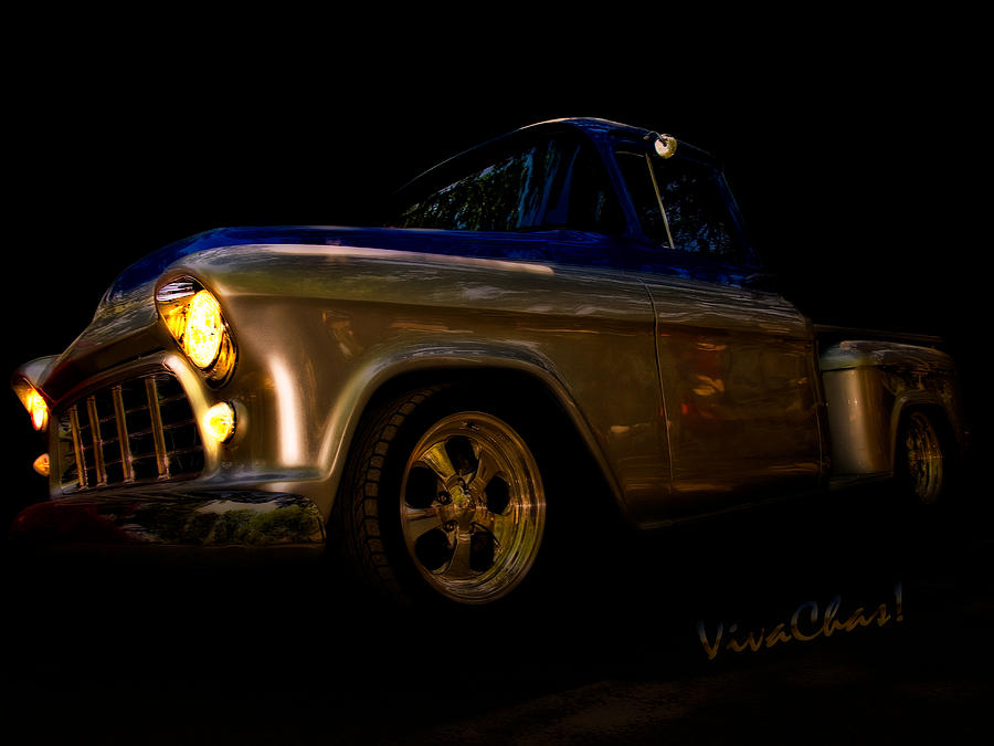 56 Chevy Pickup an its a Baad One Photograph by Chas Sinklier