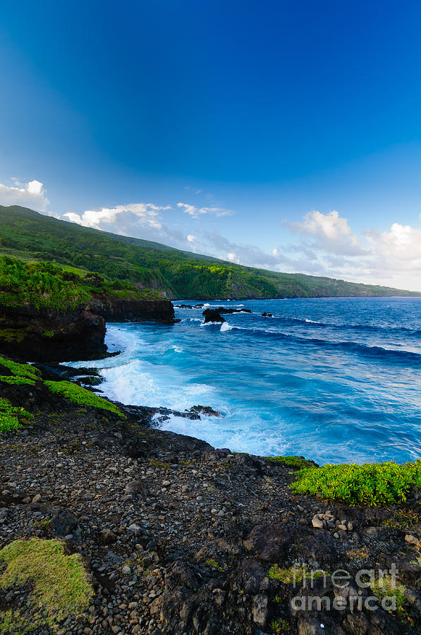 Spectacular ocean view on the Road to Hana Maui Hawaii USA #56 Photograph by Don Landwehrle