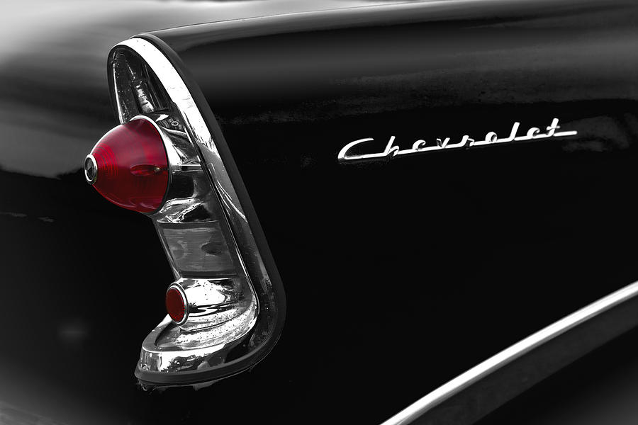 57 Black Chevrolet Photograph by John Bartosik