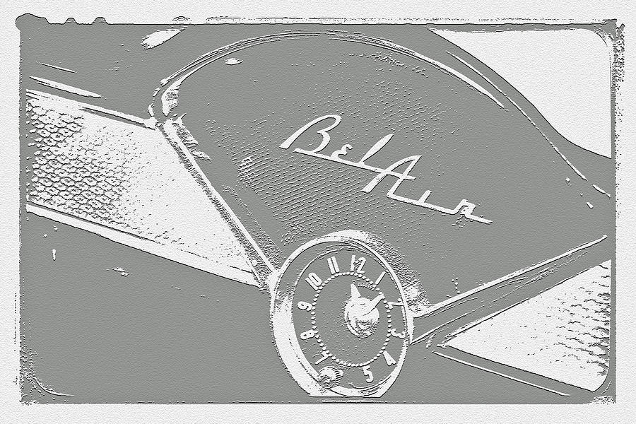 57 Chevy Bel Air Dash Abstract #57 Photograph by Bill Owen