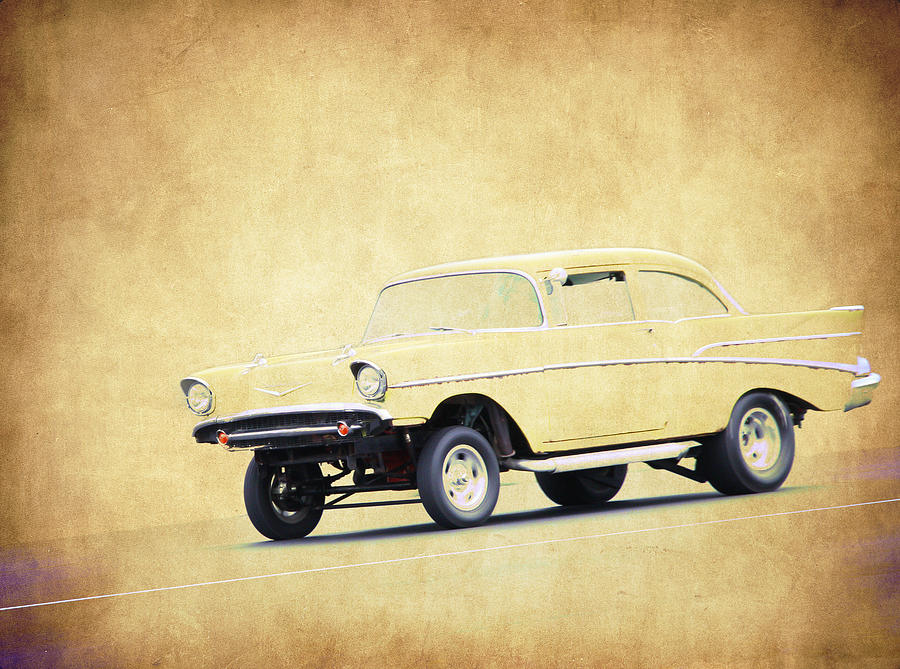 57 Chevy Gasser Photograph By Steve Mckinzie