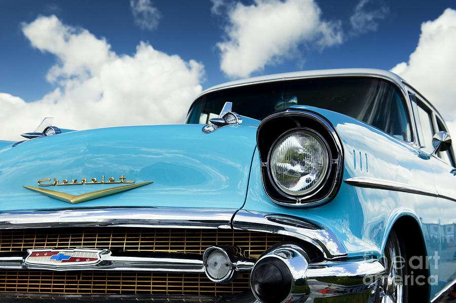 57 Chevy in Blue Photograph by Tim Gainey