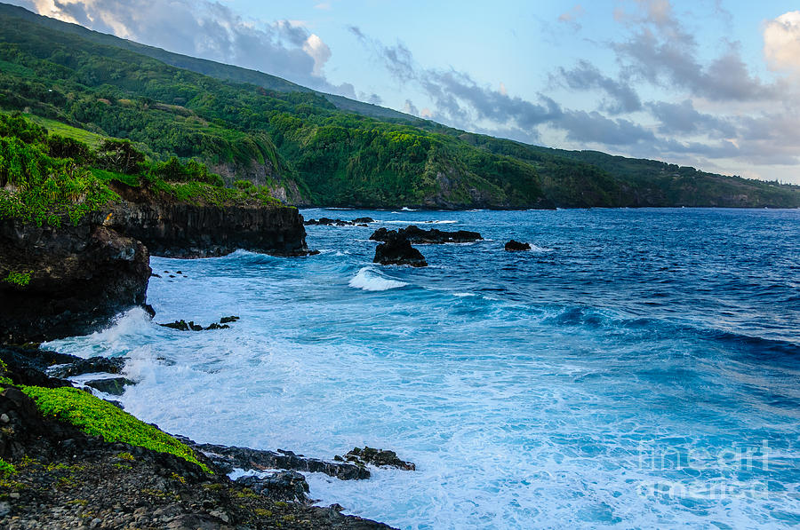Spectacular ocean view on the Road to Hana Maui Hawaii USA #57 Photograph by Don Landwehrle