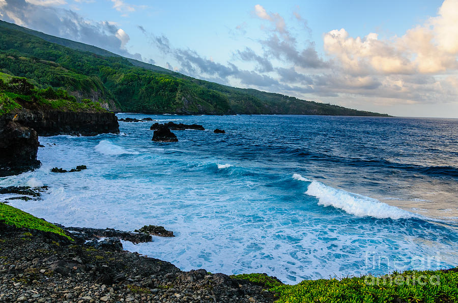 Spectacular ocean view on the Road to Hana Maui Hawaii USA #58 Photograph by Don Landwehrle