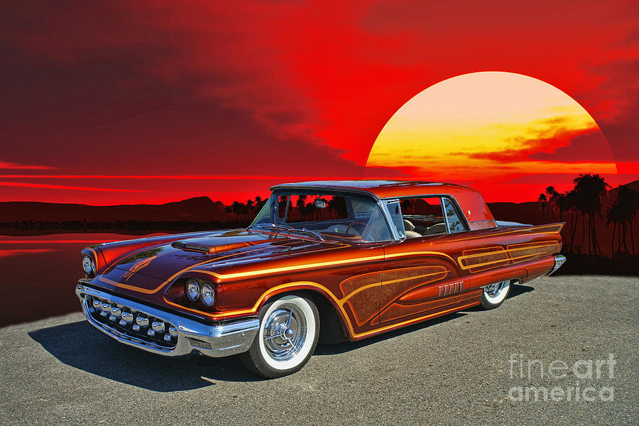 58 Thunderbird in the setting Sun Photograph by Randy Harris