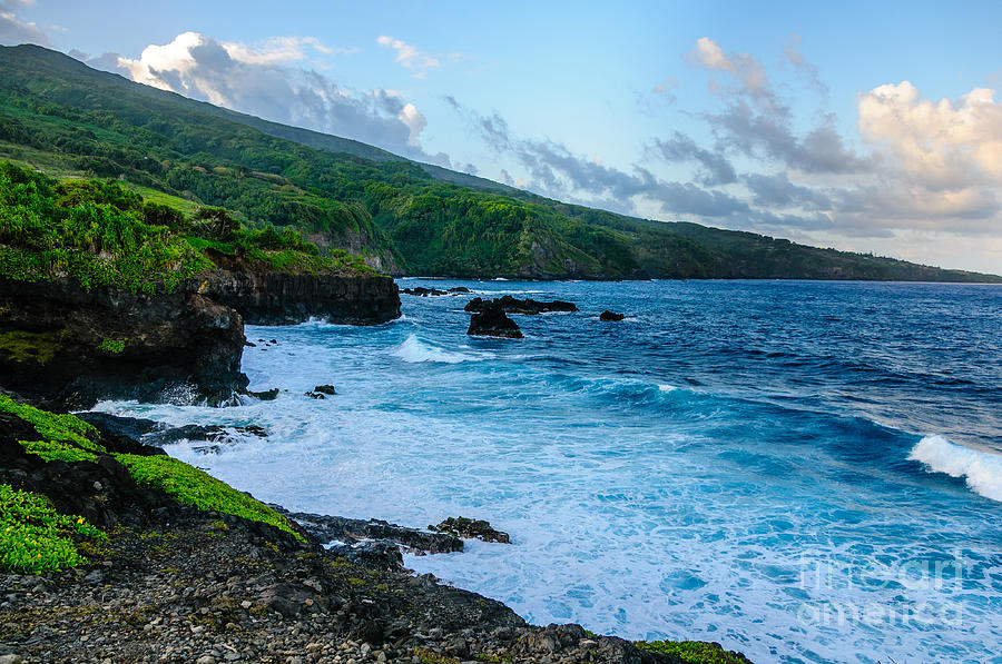 Spectacular ocean view on the Road to Hana Maui Hawaii USA #59 Photograph by Don Landwehrle