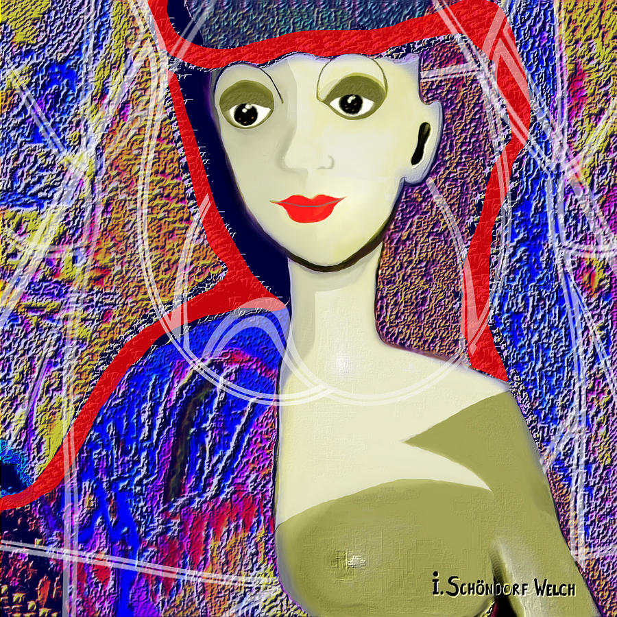 597 - Pearl White Lady Digital Art by Irmgard Schoendorf Welch