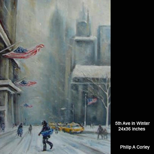 5th Avenue Painting by Philip Corley