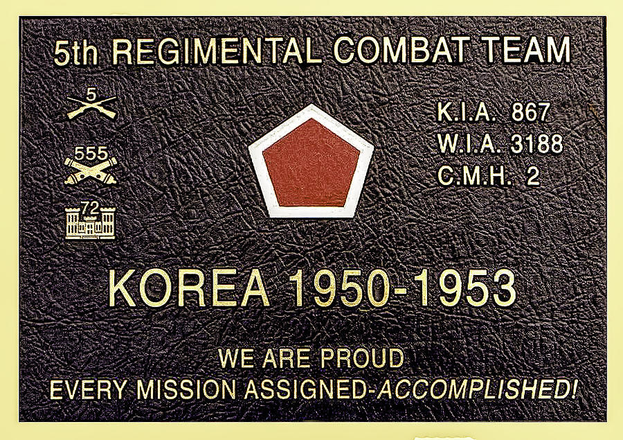 5th Regimental Combat Team Arlington Cemetary Memorial Painting