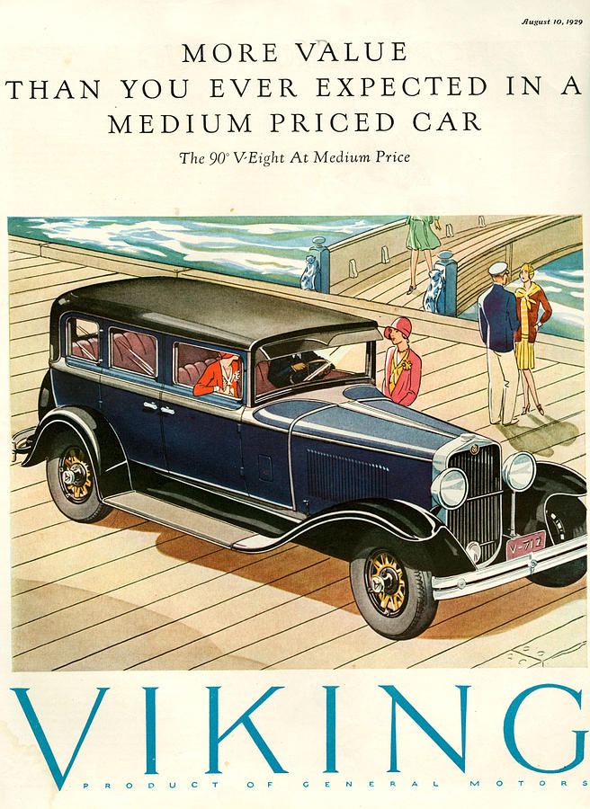 Car Photograph - 1920s Usa Viking Magazine Advert #6 by The Advertising Archives