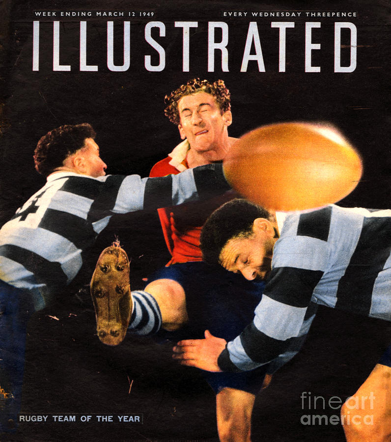 Sports Drawing - 1940s Uk Illustrated Magazine Cover #6 by The Advertising Archives
