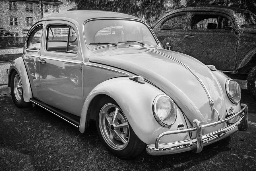 1962 Volkswagen Beetle VW Bug BW #6 Photograph by Rich Franco