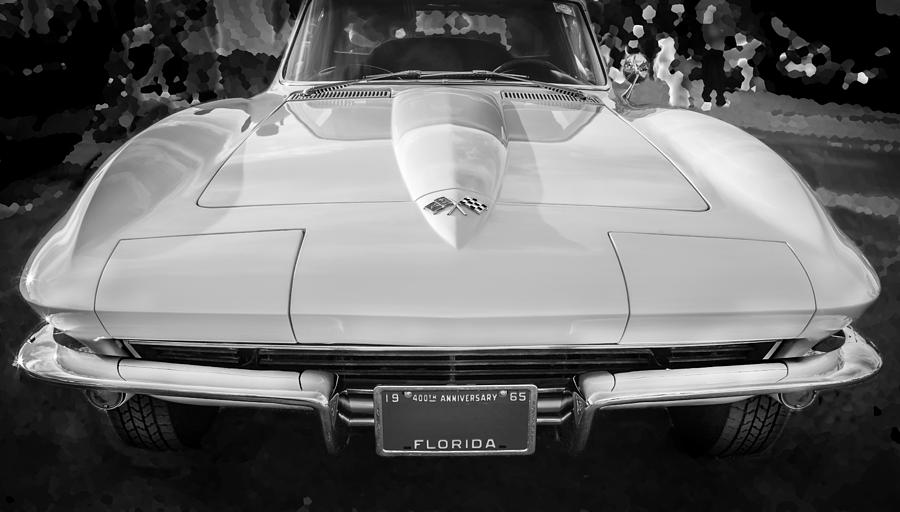 1965 Chevrolet Corvette Sting Ray Coupe BW #7 Photograph by Rich Franco