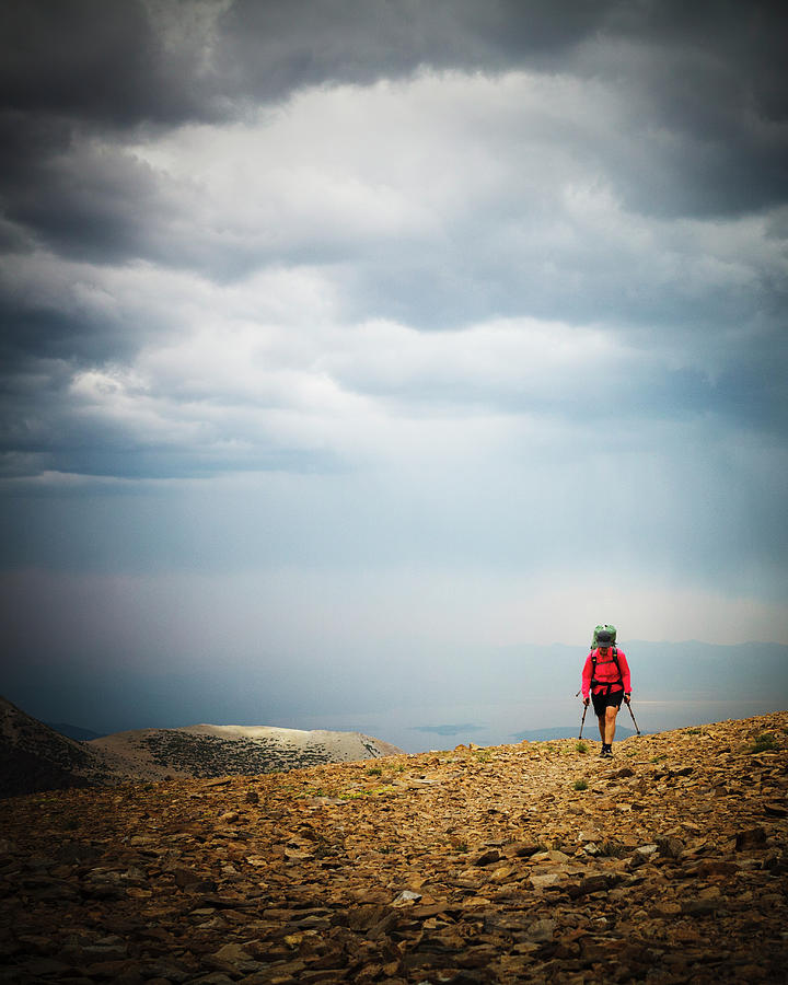 Barren Photograph - A Female Backpacker #6 by Ron Koeberer