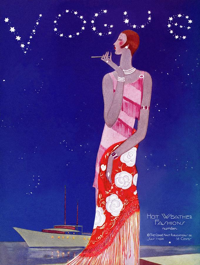 Illustration Photograph - A Vintage Vogue Magazine Cover Of A Woman by Eduardo Garcia Benito