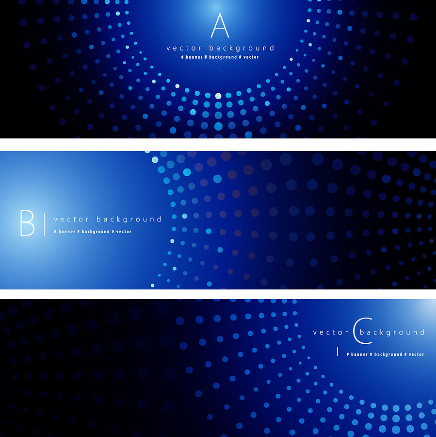 Abstract background banner set #6 Drawing by Simon2579