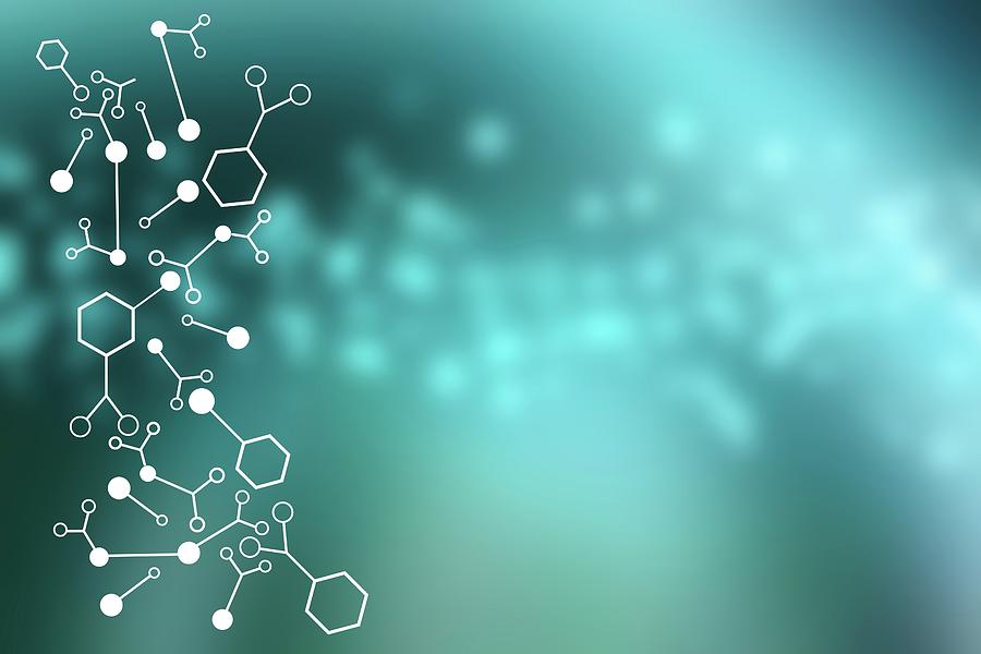 Abstract Background With Molecule Icons #6 Photograph by Alfred Pasieka/science Photo Library