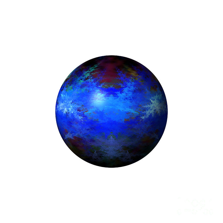 Abstract Blue Globe #6 Digital Art by Henrik Lehnerer