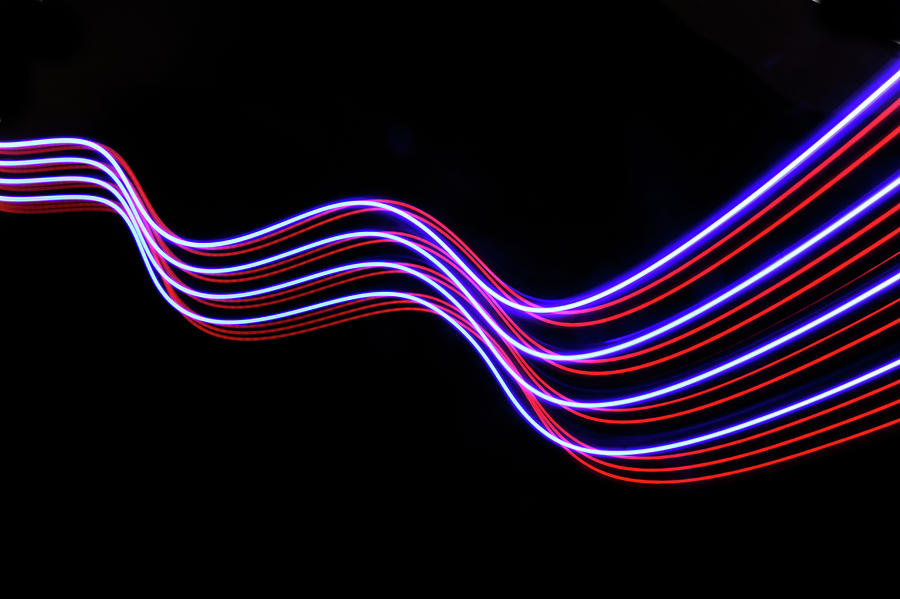Abstract Photograph - Abstract Light Trails And Streams #6 by John Rensten