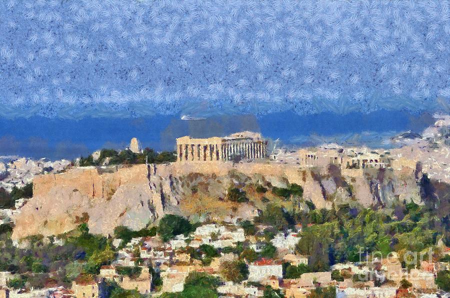 Acropolis of Athens #11 Painting by George Atsametakis
