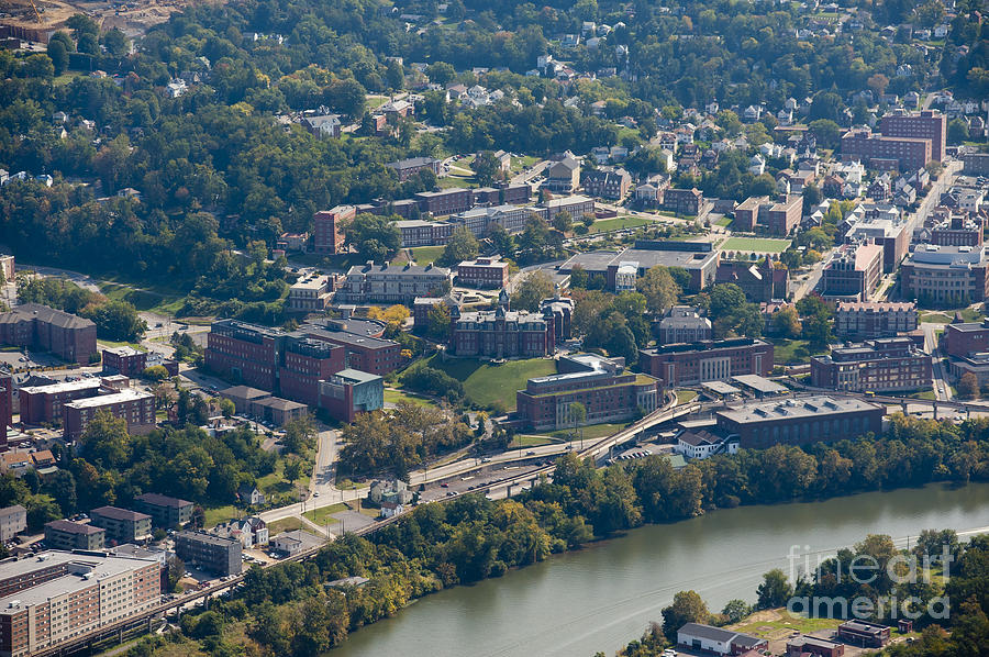Aerials Photograph - aerials of WVVU campus #6 by Dan Friend