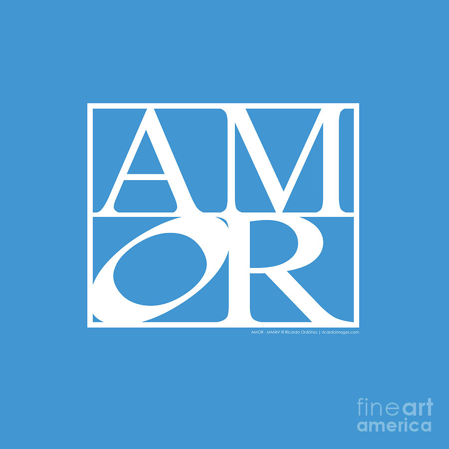 AMOR - love in Spanish Digital Art by Ricardo Ordonez | Fine Art America