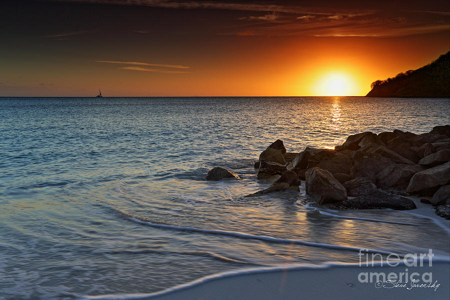 Antigua Sunset #6 Photograph by Steve Javorsky