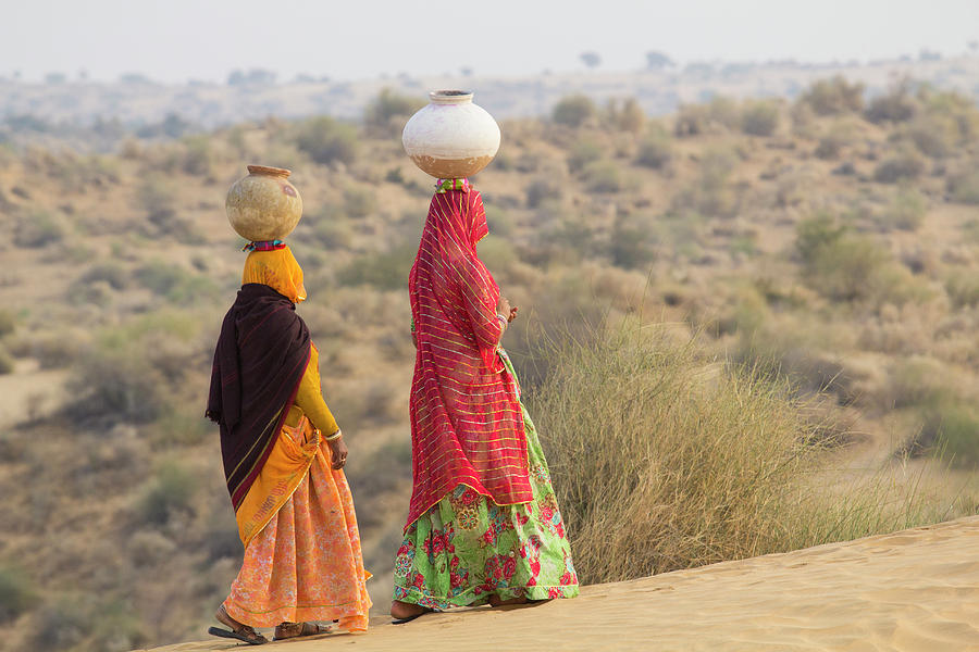 Desert Photograph - Asia, India, Rajasthan, Manvar, Desert #6 by Emily Wilson
