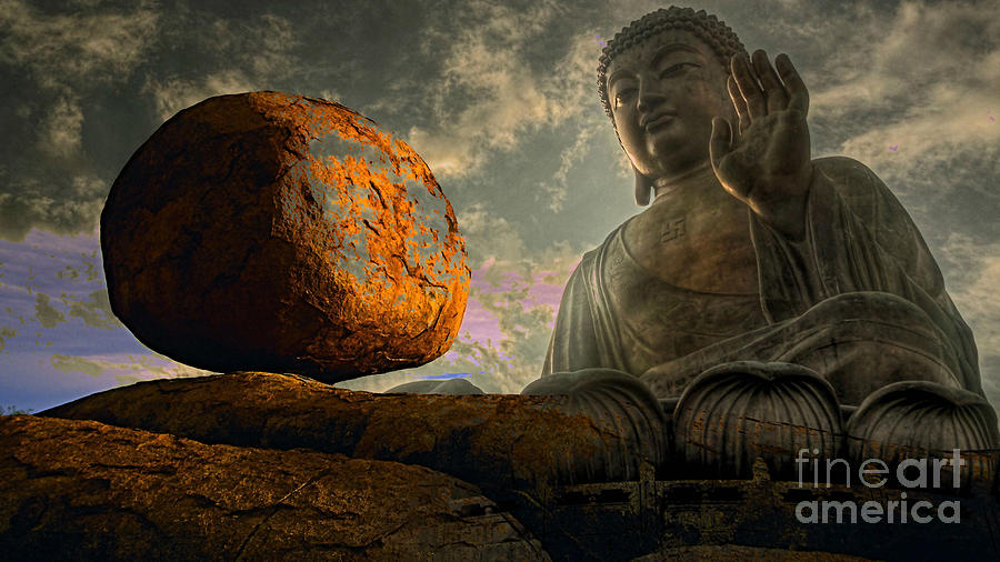 Buddha Mixed Media - Balance #6 by Marvin Blaine