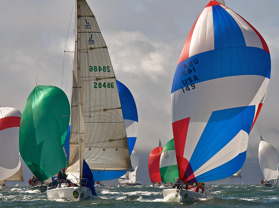 Bay Spinnakers #6 Photograph by Steven Lapkin