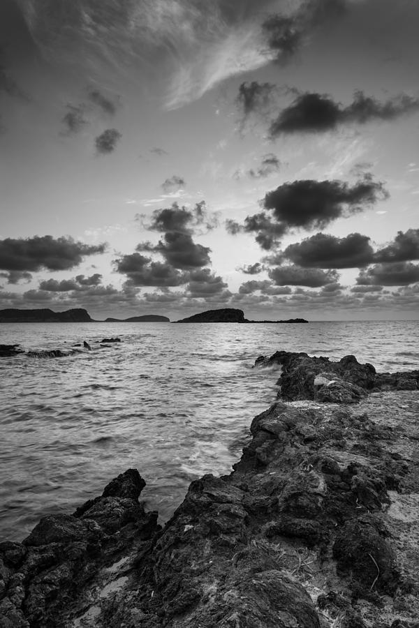 Sunset Photograph - Beautiful black and white Ibiza coastal sunrise landscape #6 by Matthew Gibson