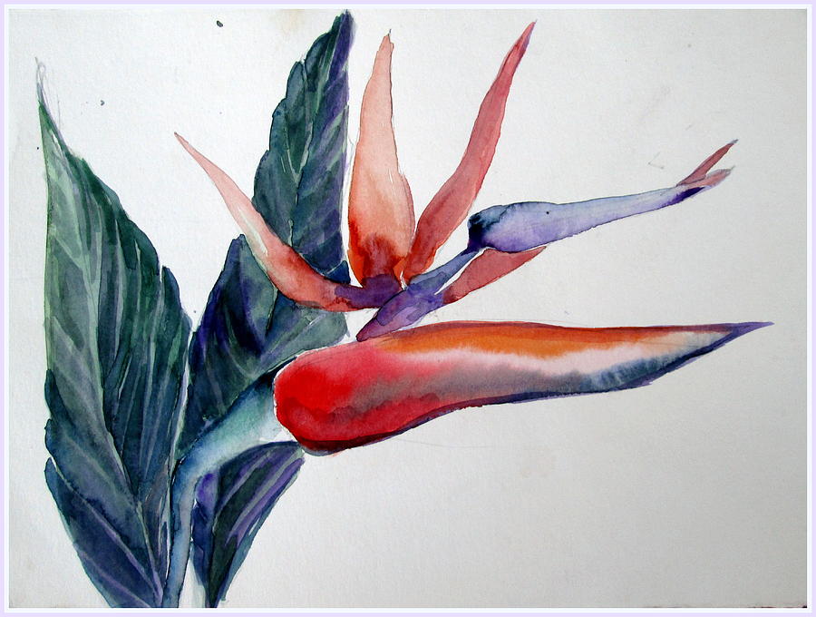 Her Bird of Paradise Painting by Mindy Newman