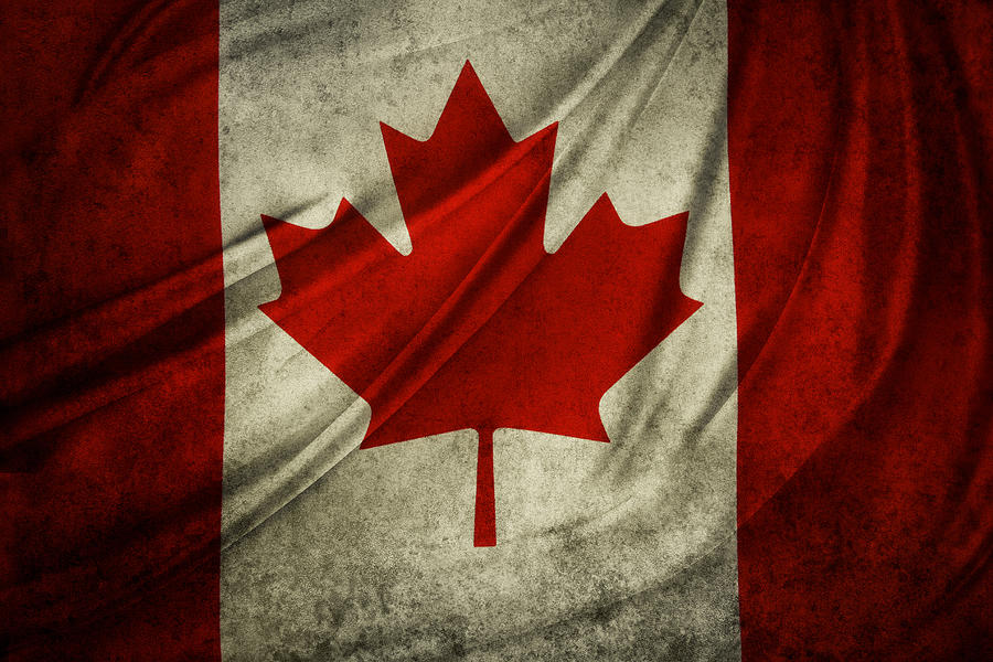 Flag Photograph - Canadian flag  #6 by Les Cunliffe