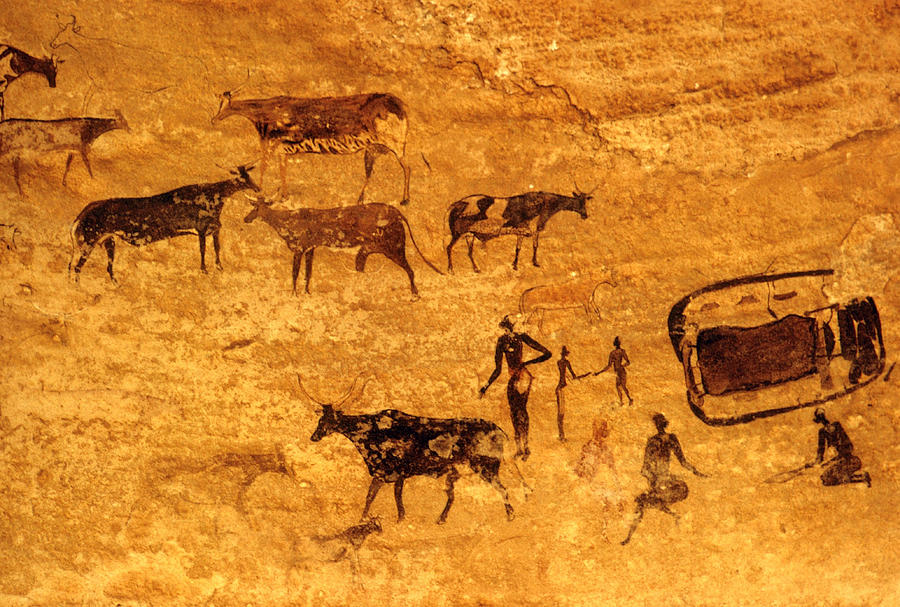 Cave Painting, South Algeria #6 Painting by George Holton - Pixels