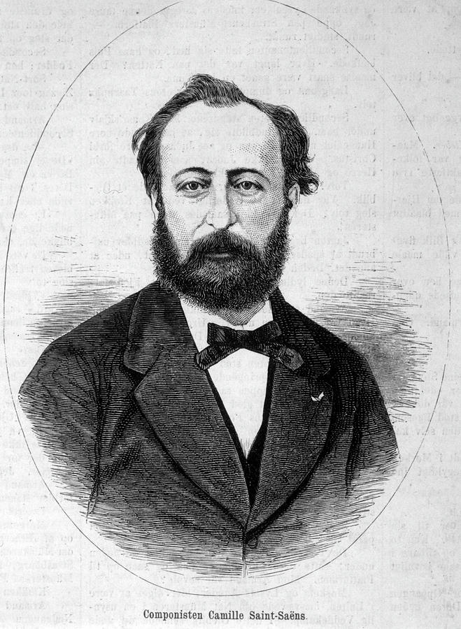 Historical drawing, portrait of Charles Camille Saint-Saëns, 1835